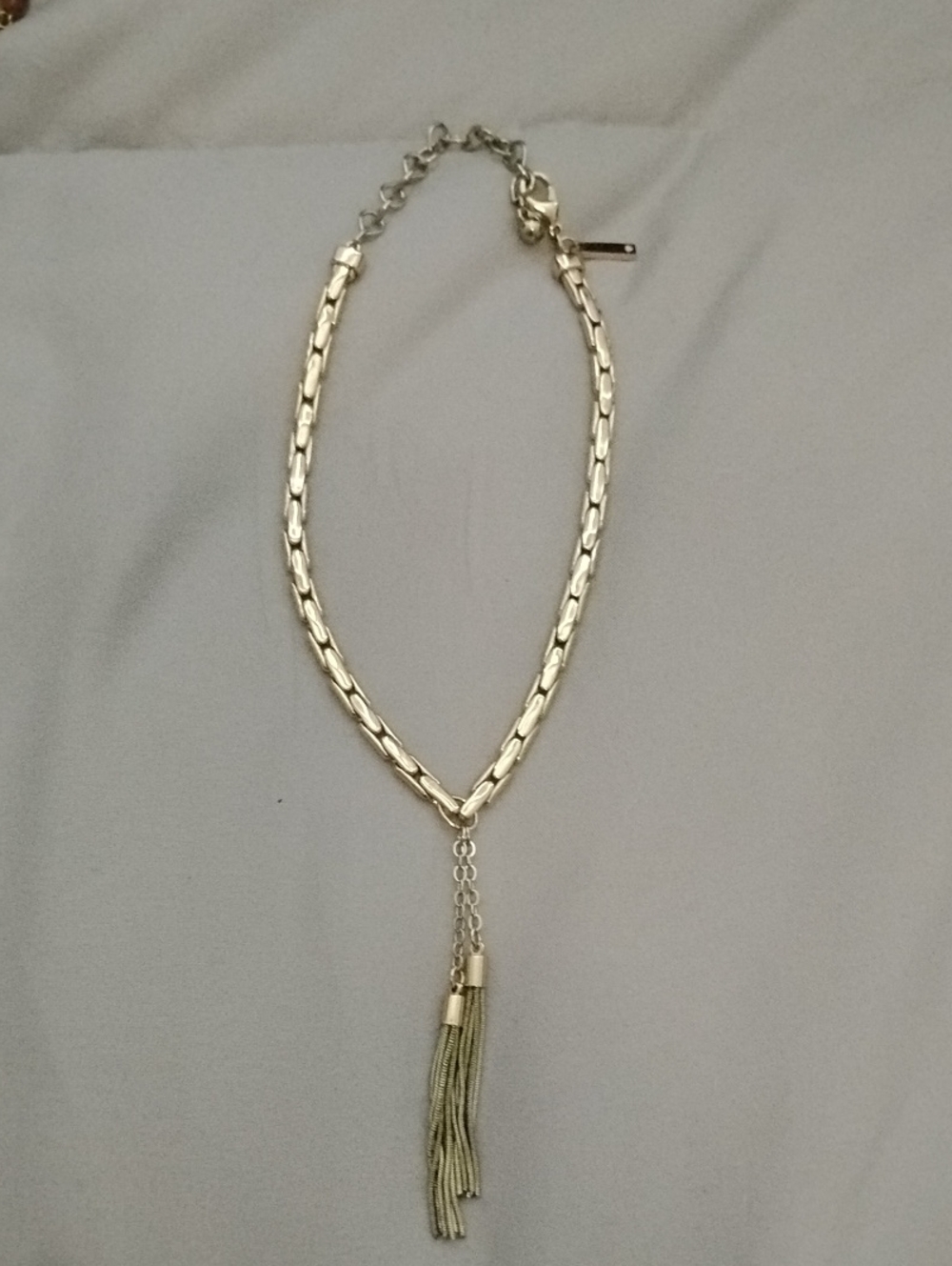 Gold Chain Tassel Necklace - Women's Jewelry